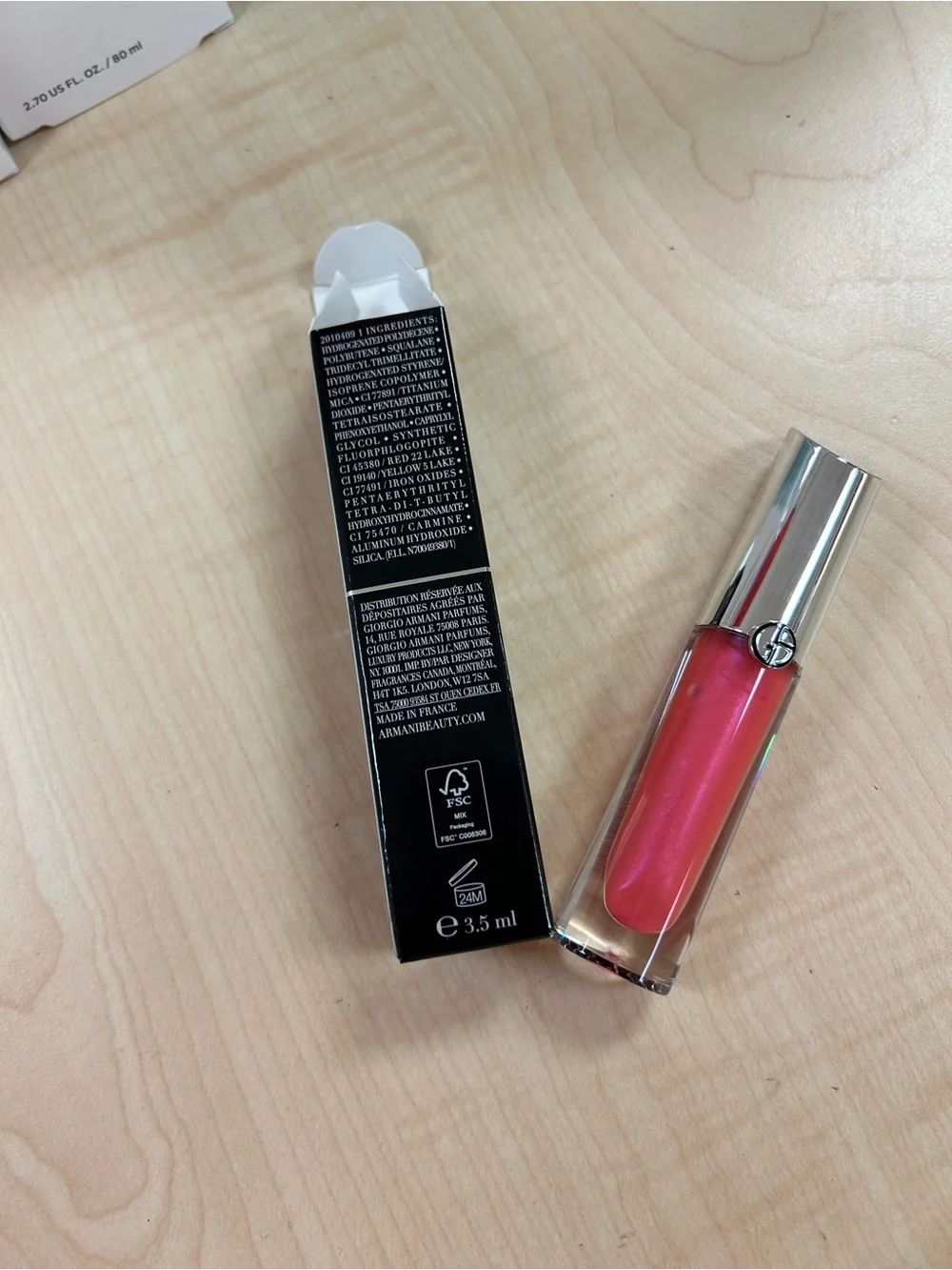 GIORGIO ARMANI PRISMA GLASS #09 SORBET BEAM 3.5ml .11fl oz HIGH SHINE LIP GLOSS